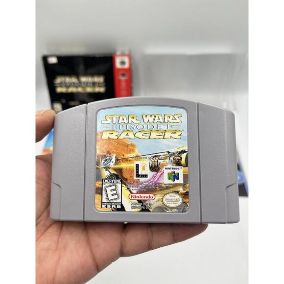 Nintendo 64 - Star Wars Episode 1: Racer w/ Insert & Protector - Complete/CIB - Picture 3 of 16